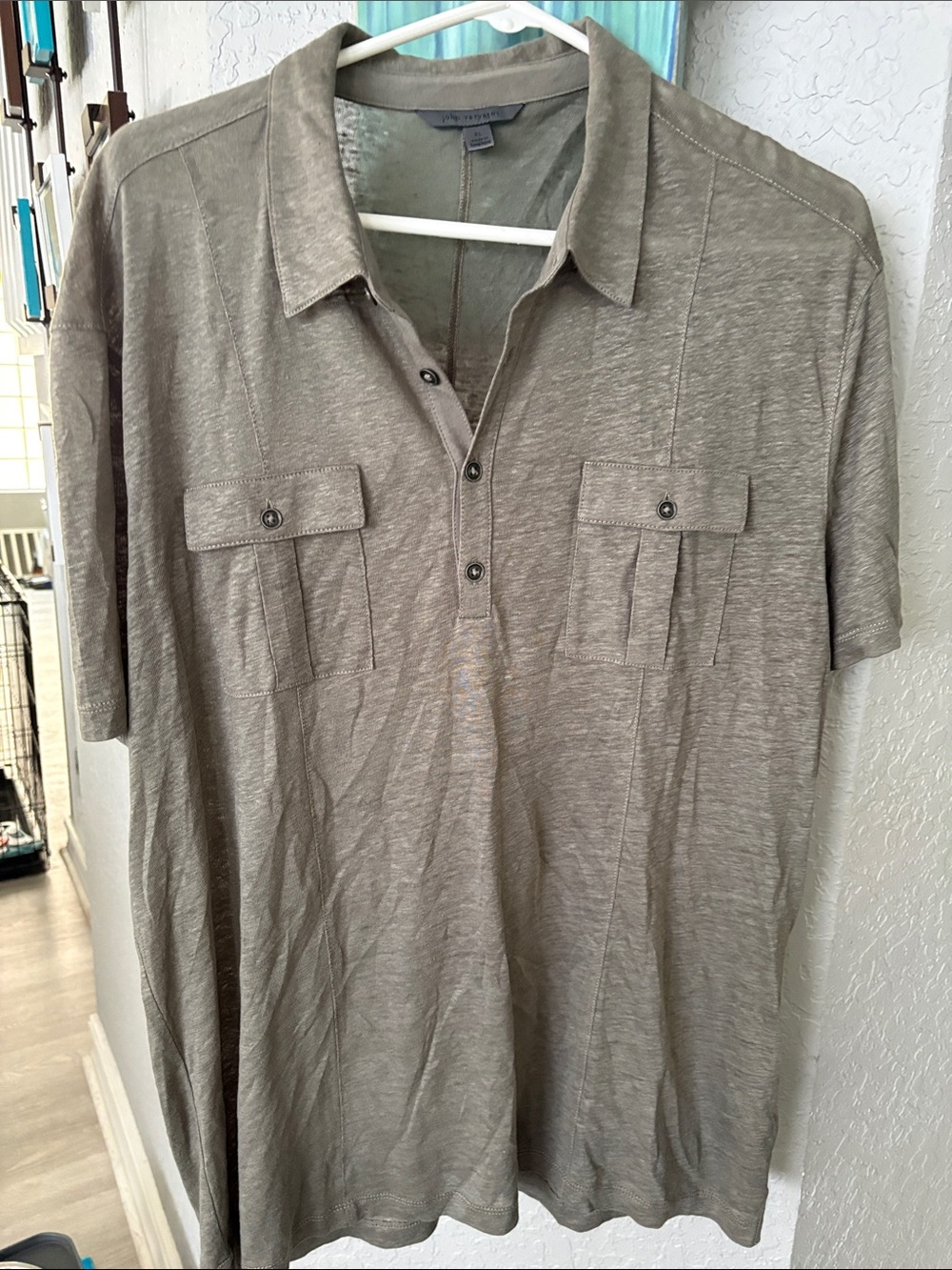 John Varvatos Men's Polo in grey